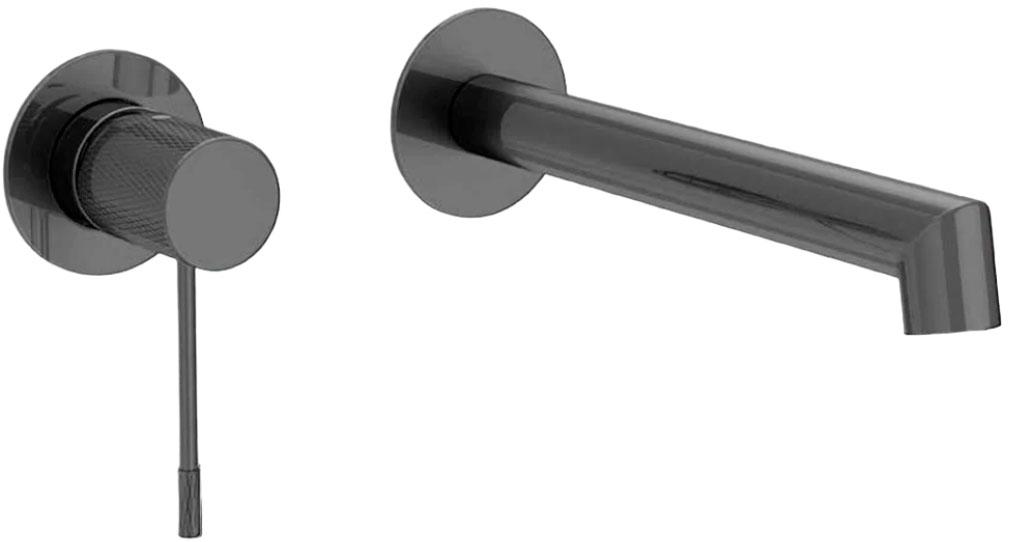 Смеситель для раковины, встраиваемый в стену, внутрен. часть в компл., (цв.вороненая сталь), Desire ZZ