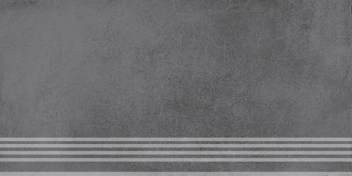 Мирабо серый темный обрезной обр. ступень гр. 30x60| ZZ