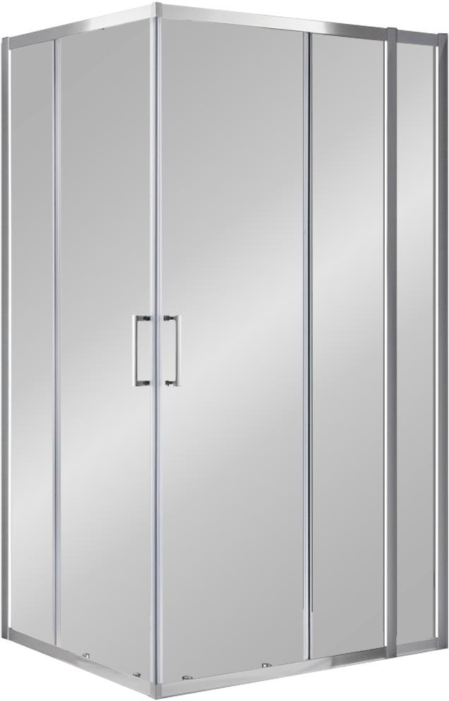 Душевой уголок 1100х900хh1950мм, прямоугольный, правый/левый, (стекло прозр.Idrorepellente 6мм, фурн.цв.браш.золото), Molveno ZZ