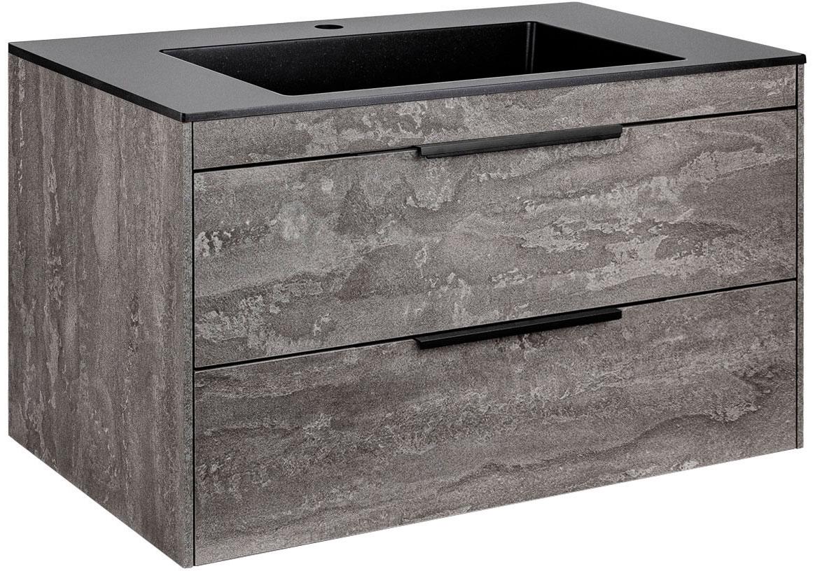 База под раковину подвесная, 2 выкатных ящика, 792x476xh475мм, без раковины, (цв.G.Stone), Chiara 2D ZZ