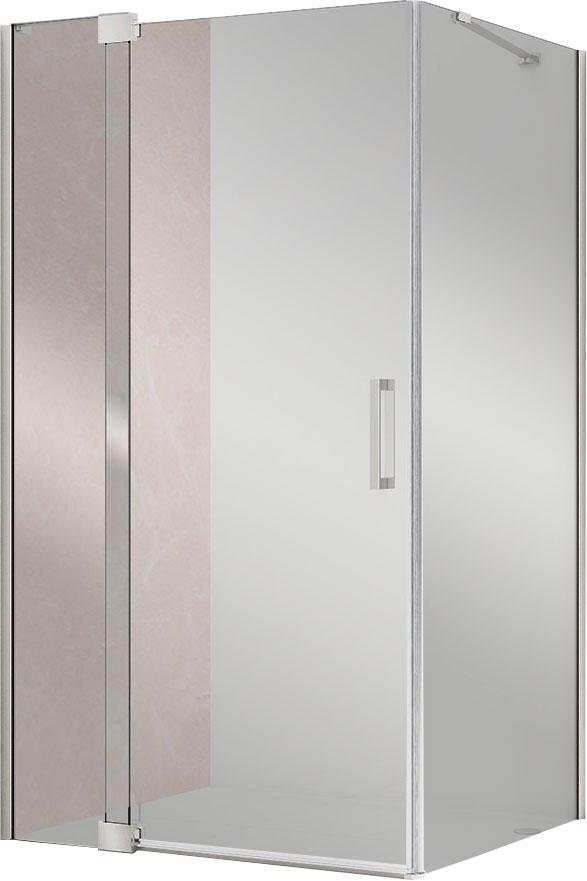 Душ уголок 1100/1200х1000хh2000мм, прямоуг.,правый/левый, расп.дверь с неподв.сегмен. и бок.стенкой, (стекло прозр.8мм, фурн.цв.хром), Extra ZZ