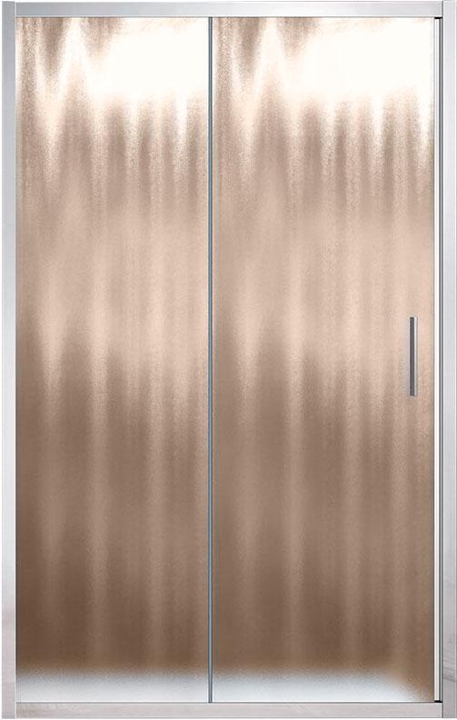 Дверь для душа, в нишу 1400хh1900мм, раздвижная, 1 дверь, 1 неподв.секция, правая/левая, (стекло шиншила 6мм, фурн.цв.хром), Garda ZZ