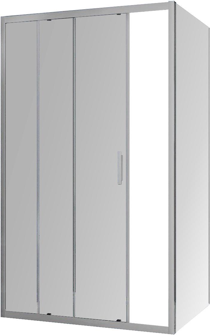 Душевой уголок 1200х800хh1900мм, прямоуг., правый/левый, (стекло прозрачное 6мм, фурн.цв.,вороненая сталь), Alpha ZZ