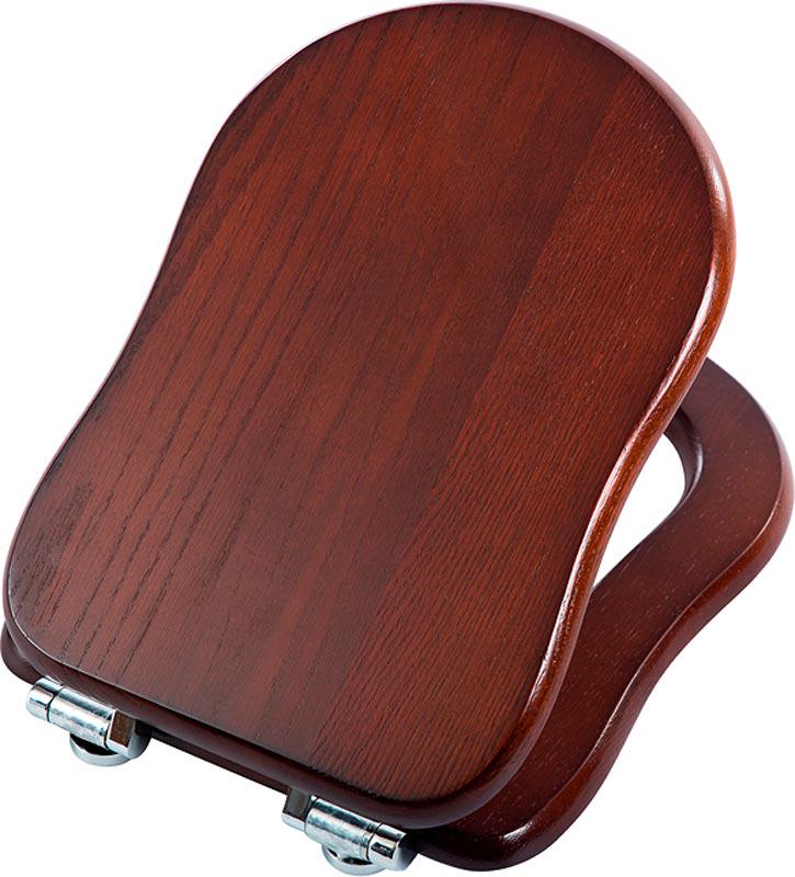 Сиденье для унитаза, с микролифтом, (орех, петли цв.хром), Laredo ZZ