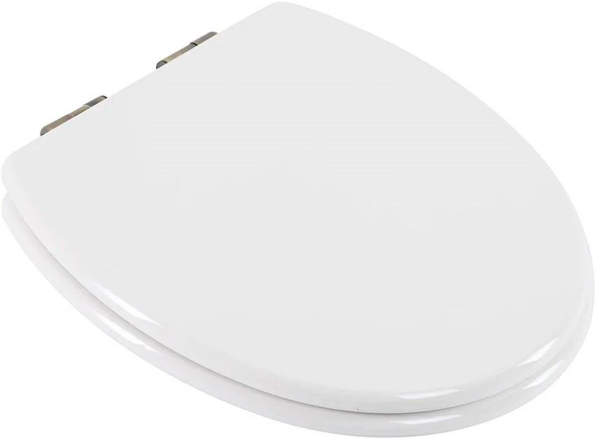 Сиденье для унитаза, с микролифтом, (белое, петли цв.хром), Primo ZZ