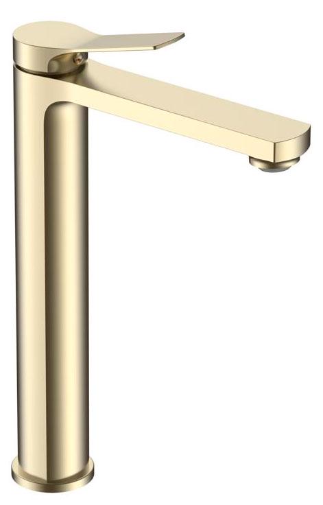 Смеситель для раковины, Высокий, без д/к, (цв.брашированное золото), Arco ZZ