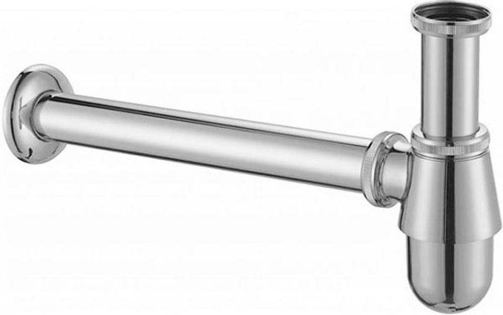 Сифон для раковины бутылочный, 1 1/4, гориз.часть 270мм, (металл цв.хром), Cezares ZZ