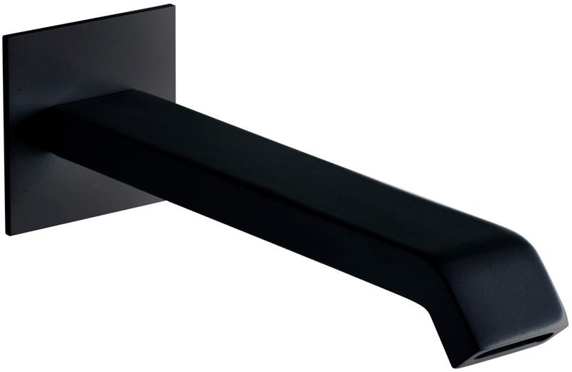 Излив для ванны, встраиваемый в стену, 209мм, (цв.черный матовый), Porta ZZ