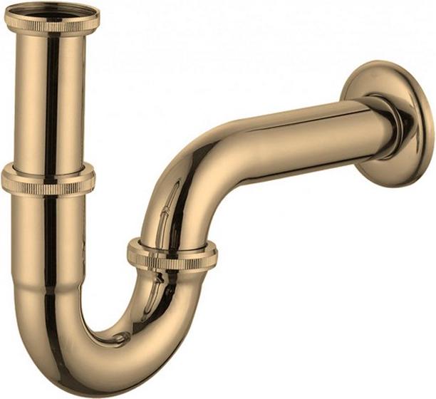 Сифон для раковины S-образный, 1 1/4, гориз.часть 80+170мм, (металл цв.бронза), Cezares ZZ