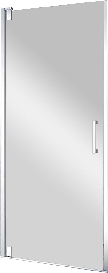 Дверь распашная 700хh1950мм, в нишу, (правая/левая), (проф.цв.хром, стекло 8мм прозр), Marmi ZZ