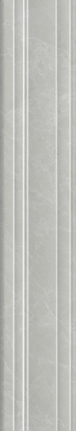 Бордюр Багет Монте Тиберио серый глянцевый обрезной 40x7,3