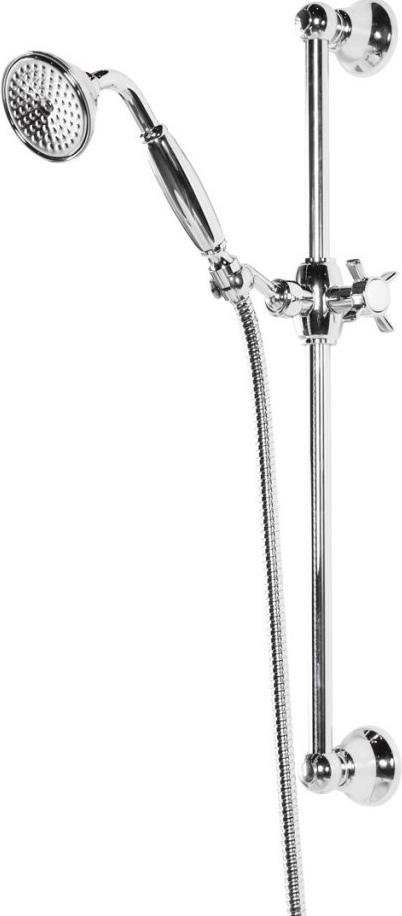Душевой гарнитур (штанга 60,5см, лейка, шланг), (цв.хром, ручка цв.хром), Lord ZZ