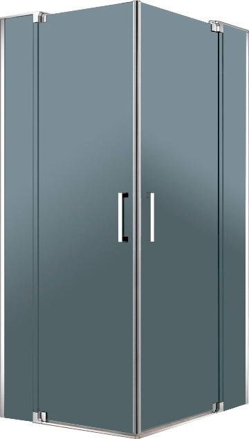 Душевой уголок (900-1000)x(1000-1100)x1950, стекло-затемненное, профиль-хром, Slider ZZ