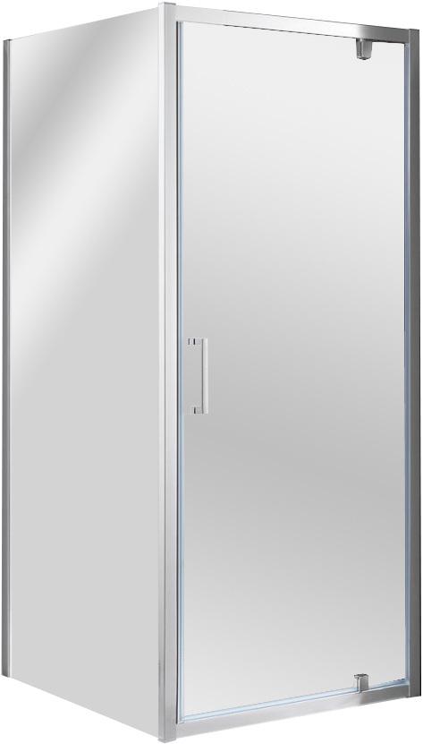 Душевой уголок 800x800хh1950мм, квадрат, с распаш. дверью (стекло прозр.Idrorepellente 6мм, фурн.цв.хром), Molveno ZZ