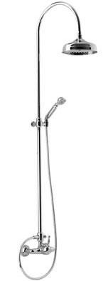 Смеситель для душа со стацион. верхн. душем d 20см. и ручн.лейкой (шланг, кронштейн в компл), (цв.хром) Arcana Royal ZZ