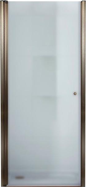 Дверь в нишу 900хh1950мм, распашная, петли слева, (стекло текстурное Punto 6мм, фурнит. цв.бронза), Pordenone ZZ