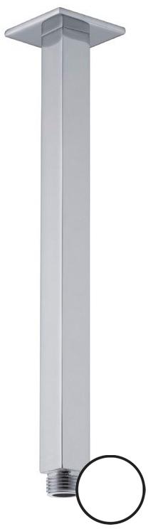 Кронштейн для верхнего душа, потолочный, 300мм, квадратный, с подводом воды 1/2, (цв.белый матовый), Cezares ZZ