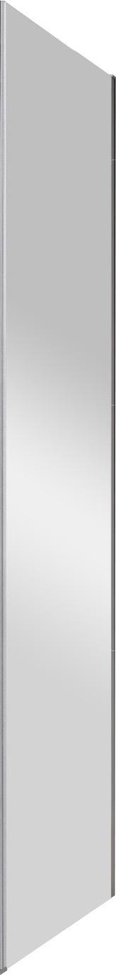 Боковая стенка 800хh1950мм, для распашной двери, (правая/левая), (проф. хром, ст. 8мм прозр.), Slider KL