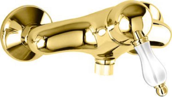 Смеситель для душа, (цв.золото, ручка цв.белый), Venezia ZZ