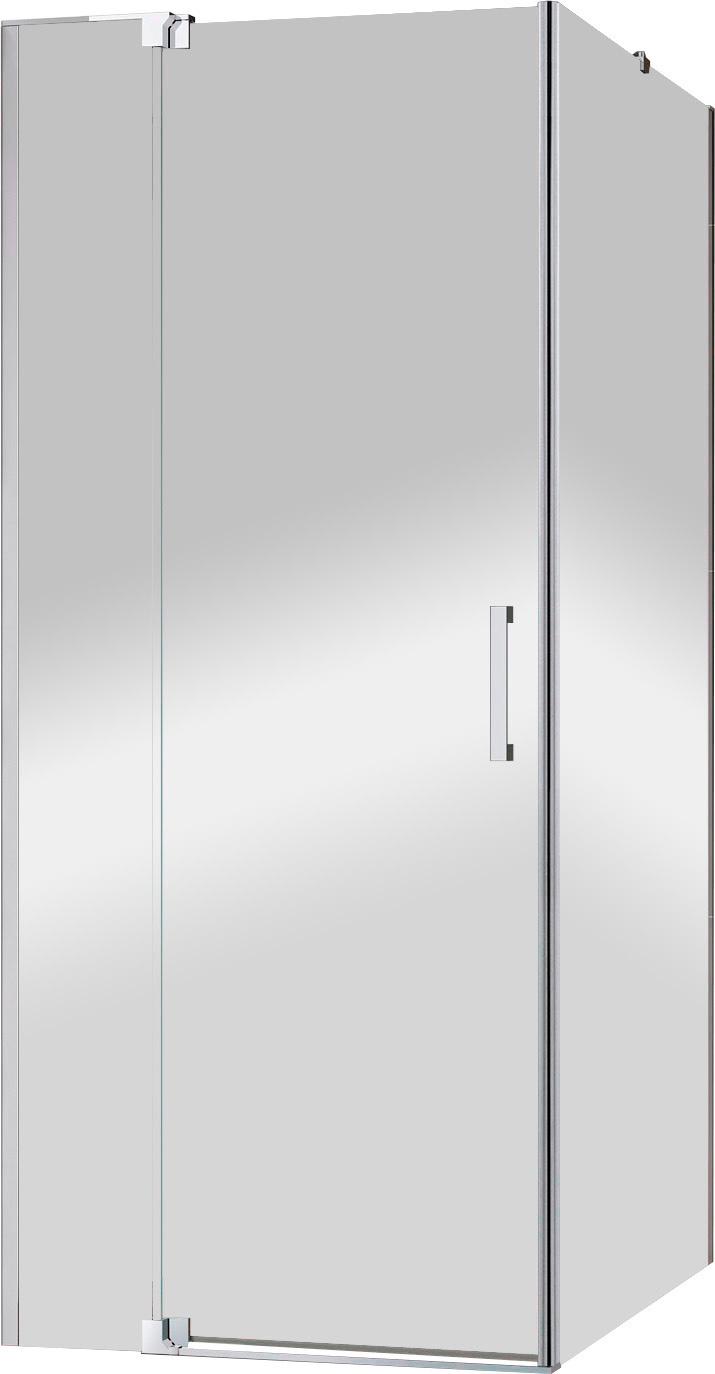 Душ уголок, дверь распашн.с неподв.сегм.900-(900-1000) x бок.стенка 885-900xh1950мм,прямоуг,правый/левый,(стекл.прозр. 8мм,фурн.цв.хром), Slider ZZ
