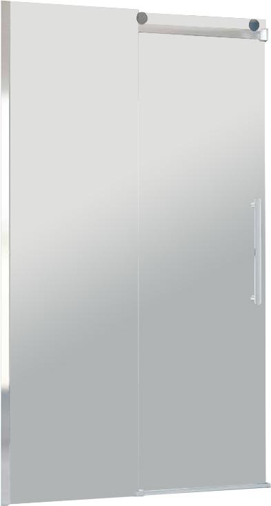 Дверь для душа, в нишу 1100хh1900мм, раздвижная, 1 дверь, 1 неподв.секция, правая/левая, (стекло прозрачное 8мм Easy Clean, фурн.цв.хром),Como Soft ZZ