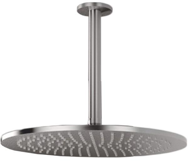 Кронштейн потолочный 100мм, 1/2, для лейки верхнего душа, круглый, (цв.нерж.сталь), Z316 ZZ