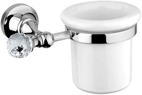 Стакан настенный керамич. (цв.хром, Swarovski), Olimp ZZ