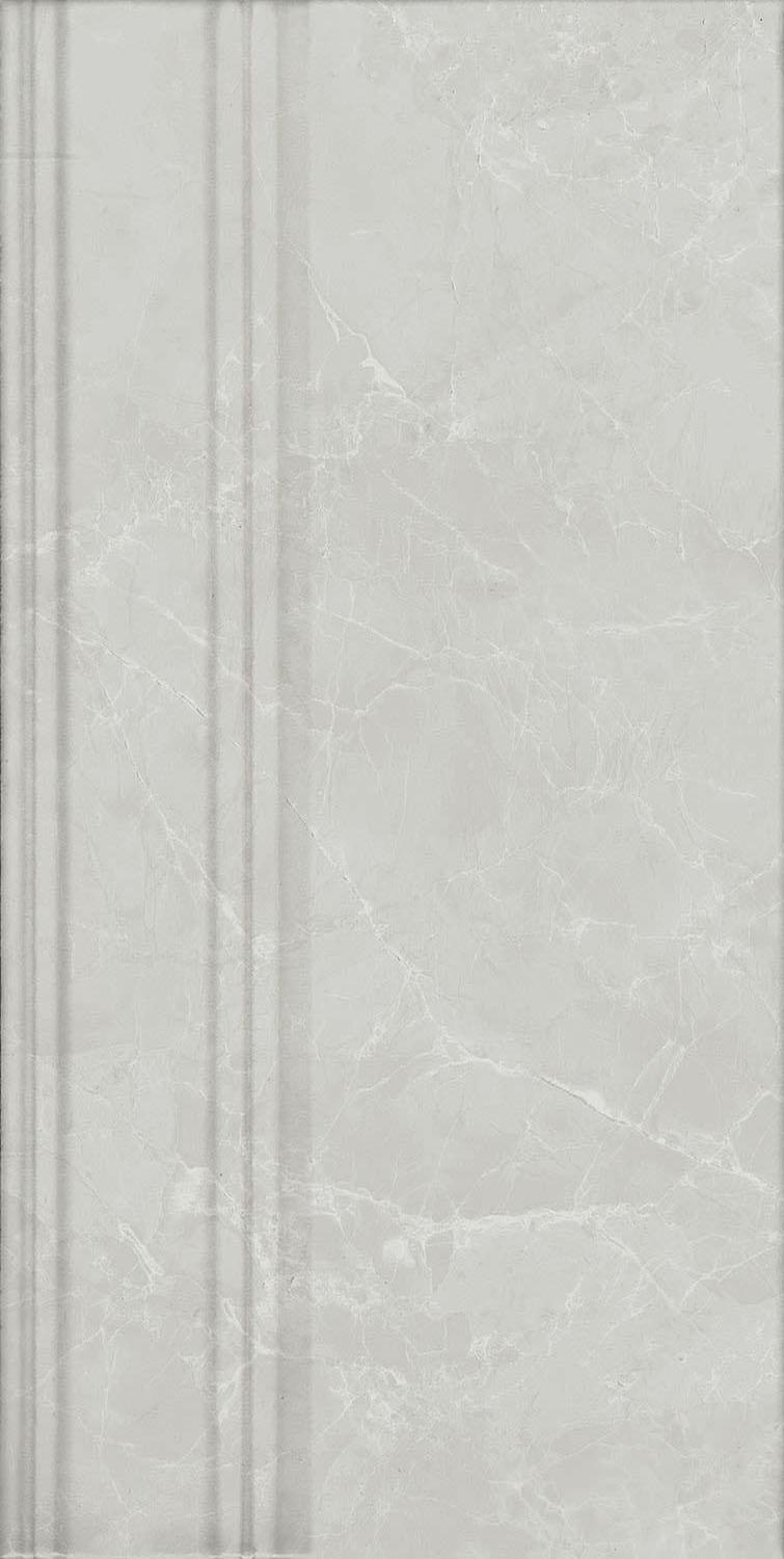 Плинтус Монте Тиберио серый глянцевый обрезной 20x40