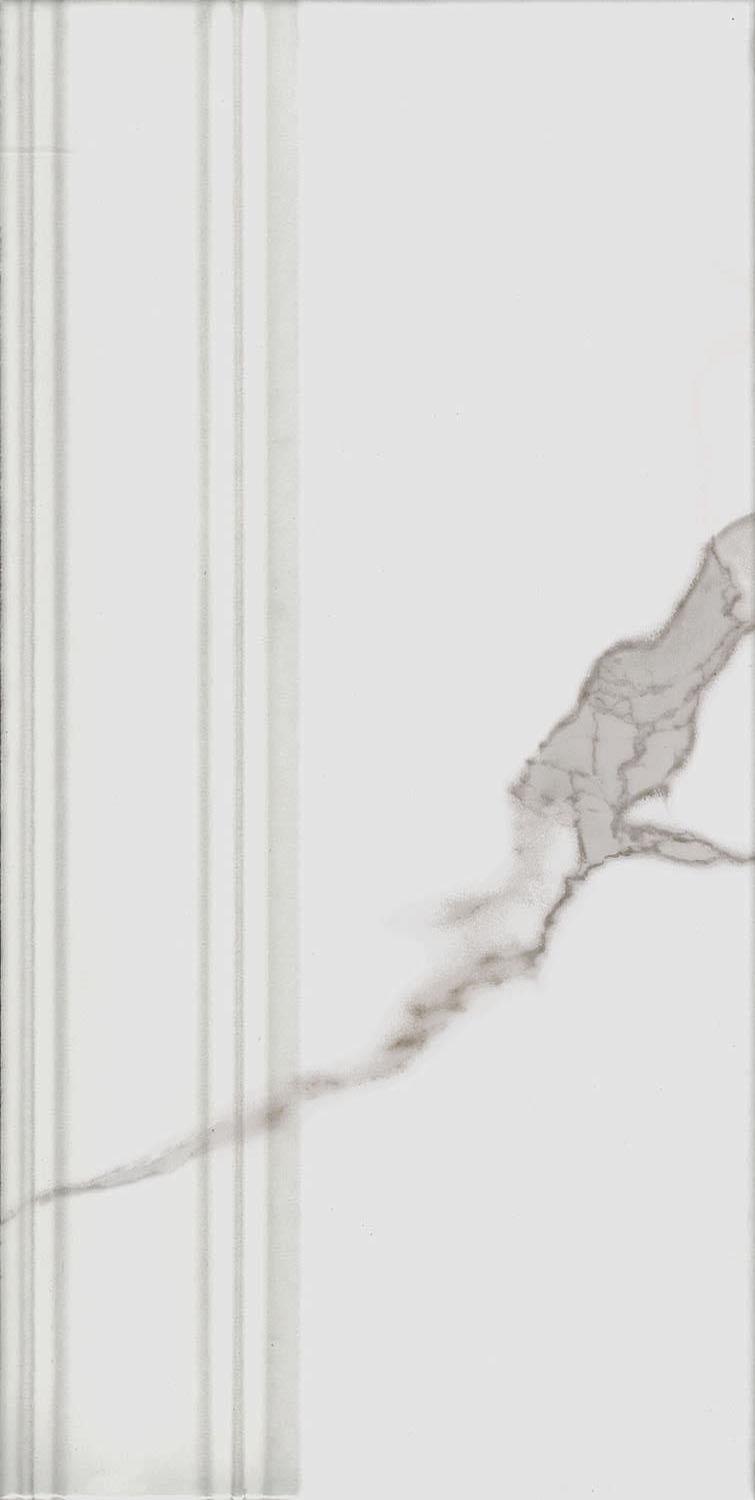 Плинтус Монте Тиберио белый глянцевый обрезной 20x40