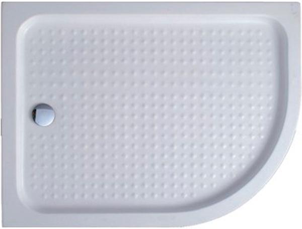 Поддон душевой 1200х900h150мм, ассиметричный, R550мм, "Левый", отв. слива 90мм, (сифон крыш. цв.хром, мет каркас, ножки/комп.), акрил/бел, Cezares ZZ