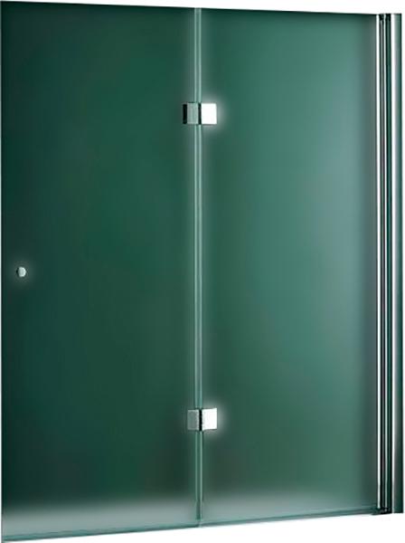 Штора на ванну складная 2-х секционная, 1200х1450мм, крепление справа (стекло текстурное Punto 6мм, фурнит.цв.хром),Verona ZZ