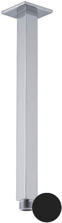 Кронштейн для верхнего душа, потолочный, 300мм, квадратный, с подводом воды 1/2, (цв.черный матовый), Cezares ZZ