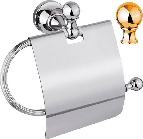 Держатель туал.бумаги, с крышкой, (цв.золото), Olimp ZZ