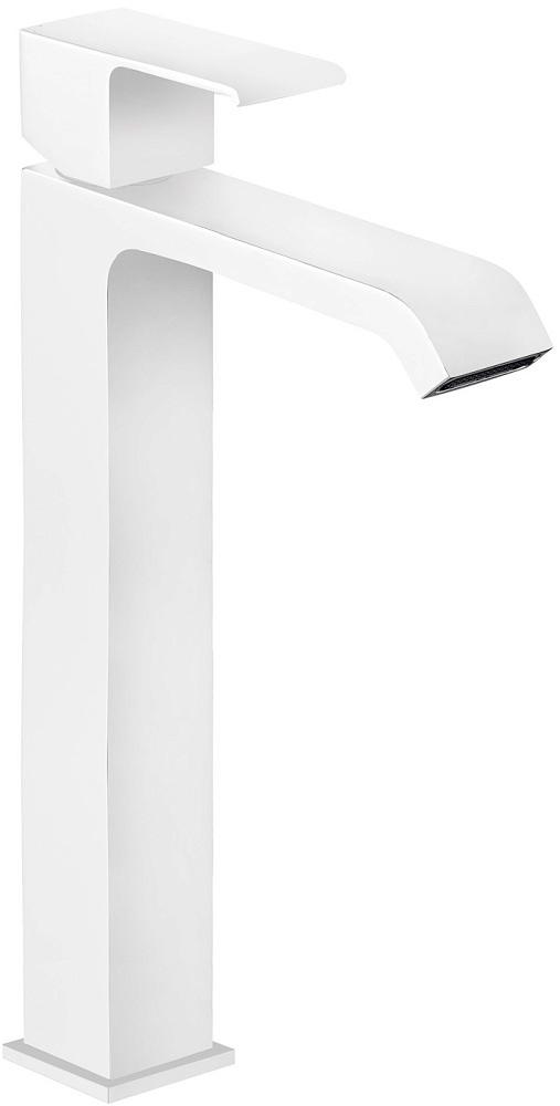 Смеситель для раковины, Высокий, с д/к, (цв.белый матовый), Porta ZZ