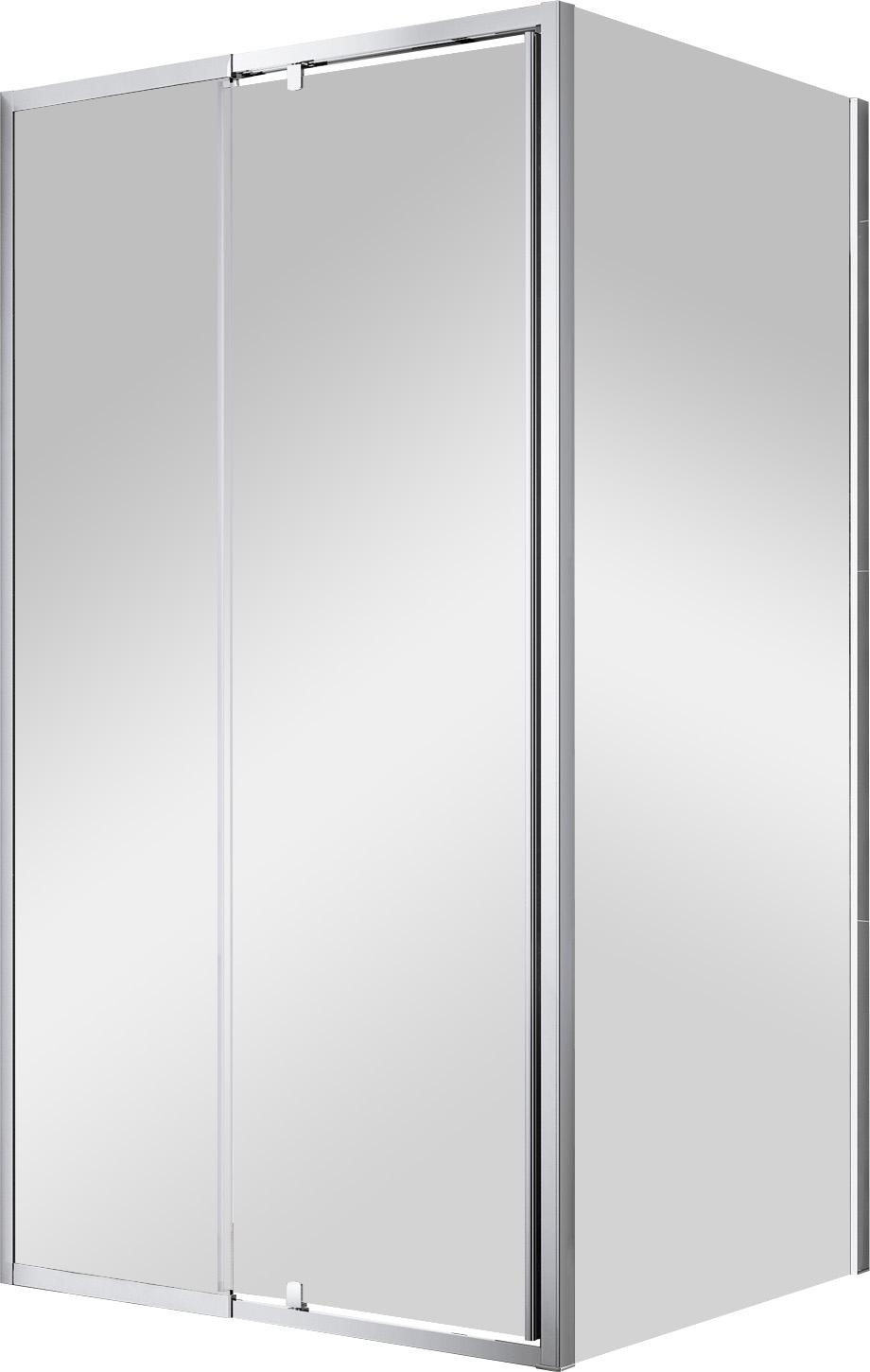 Душ.огражд.прямоуг.1100-1200х1000хh1950мм, распаш.дверь с непод.сегм.вход 565мм и бок.стенкой, Правое/Левое, (ст.прозр.6мм, фурн.цв.хром), Variante ZZ