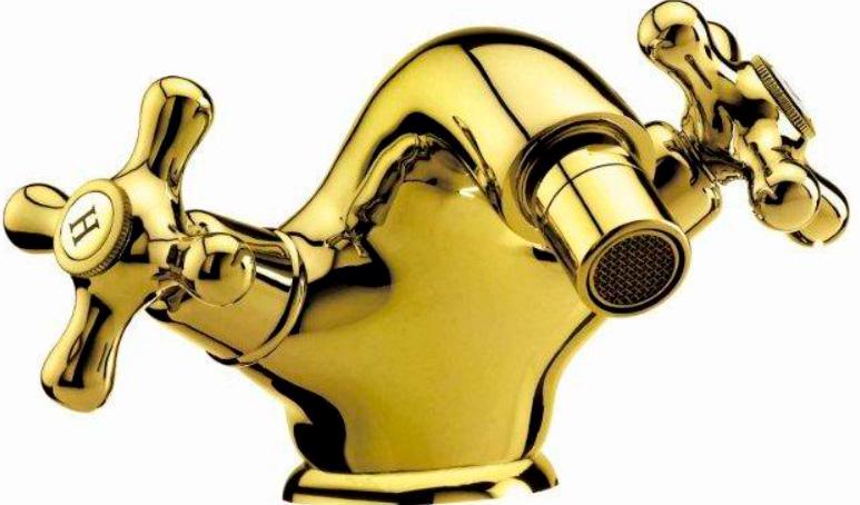 Смеситель для биде, c д/к, (цв.золото), Retro ZZ