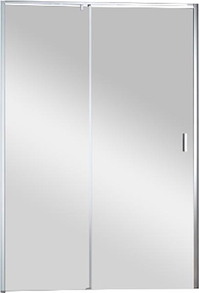 Дверь в нишу 1500хh1950мм, распашная с неподв. сегментом, вход справа/слева, (стекло прозр. 6мм, фурнит.цв.хром), Urban ZZ