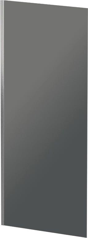 Душевая перегородка 800хh1950мм, правая/левая, поперечный подрезаемый кронштейн 1200мм, (стекло цв.GR (графит) 8мм, фурнит. цв.хром), Liberta ZZ