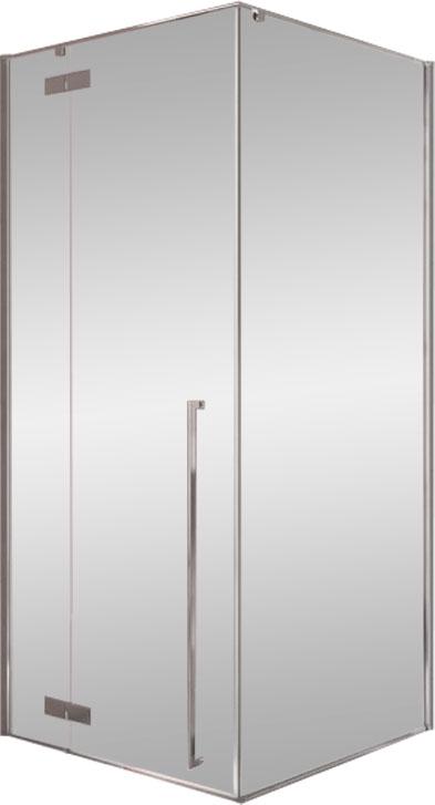 Душевой уголок 1000х1000х1950мм, левый, (стекло прозрачное 6мм, фурнитура цв.хром), Liner ZZ