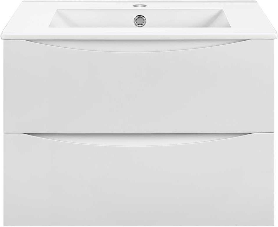 База под раковину подвесная, 2 выкатных ящика, 605x460xh500мм, без раковины, (цв.G.White), Mia ZZ