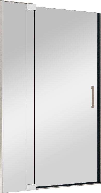 Дверь для душа в нишу, 912-1012хh2000мм, распашная с неподв.сегментом, правая/левая, (стекло 8мм, тонированное, фурн.цв.хром), Extra ZZ