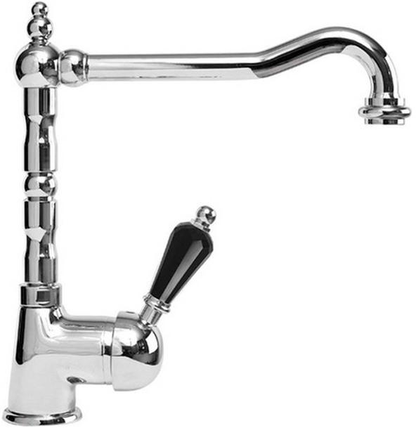 Смеситель кухонный, (цв.хром, ручка Swarovski Nero), Vintage ZZ