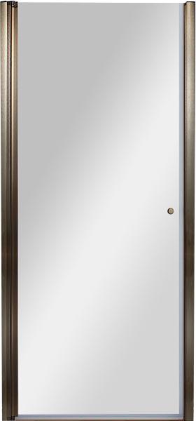 Дверь в нишу 900хh1950мм, распашная, петли справа/слева, (стекло прозрачное 6мм, фурнит. цв.бронза), Pordenone