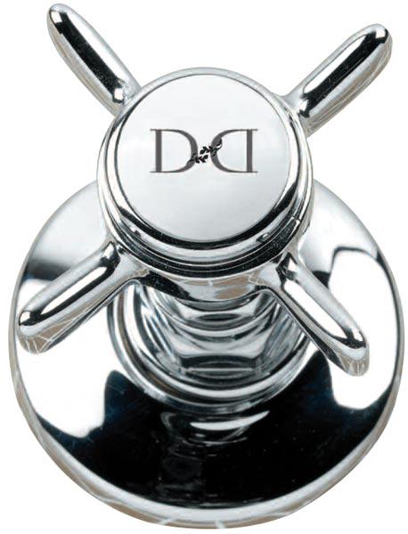 Кран-перекрыватель встраиваемый в стену (хром) D&D ZZ