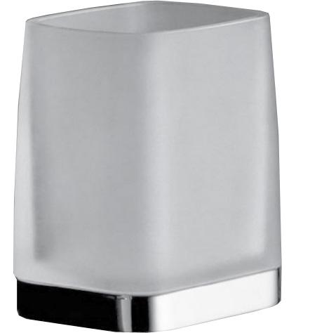 Стакан настенный стекл. (стекло мат., держатель цв.хром) Time