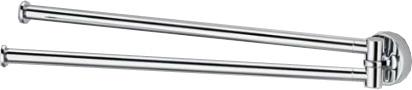 Полотенцедержатель двойной поворотный 34,5см (цв.хром) Plus ZZ