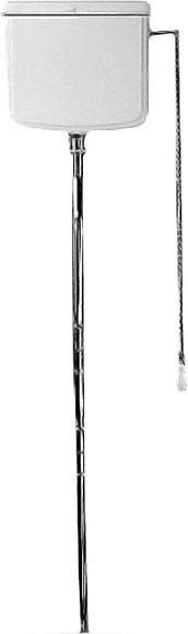 Бачок "Высокий", 430х195хh390мм, подвод воды сбоку, справа/слева, (БЕЗ механ. смыва, соед. трубы и цепочки арт.R 01 хх), (цв. белый), Arcade ZZ