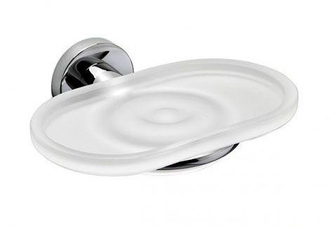 Мыльница настенная (стекло мат., держ. цв.хром), Basic ZZ