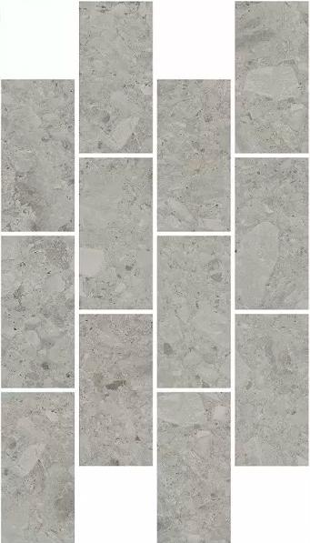 Декор Чеппо ди Гре мозаичный серый матовый обрезной 34,6x20