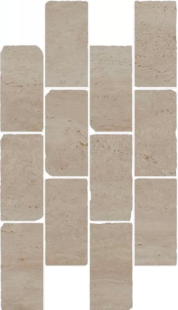 Бордюр Сан-Марко мозаичный бежевый матовый обрезной 46,5x26,5